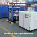 APCOM 1300 CFM 300 HP 220 KW oil free air compressor 1000cfm 200hp 160kw screw oil free high pressureair compressor frosp 200300